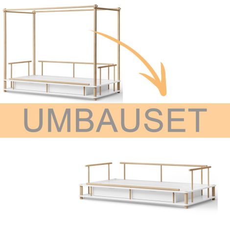 Oliver Furniture Camp Umbauset Himmelbett zum Bettsofa Eiche 