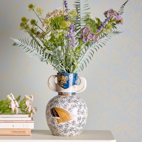 Bloomingville Vase Hezha Blue 