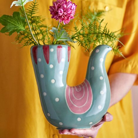 Bloomingville Vase Trudy Grün 