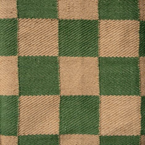 Matias Moellenbach Teppich Jute Green checkered 