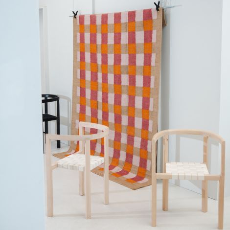 Matias Moellenbach  Teppich Jute Violet & Orange 