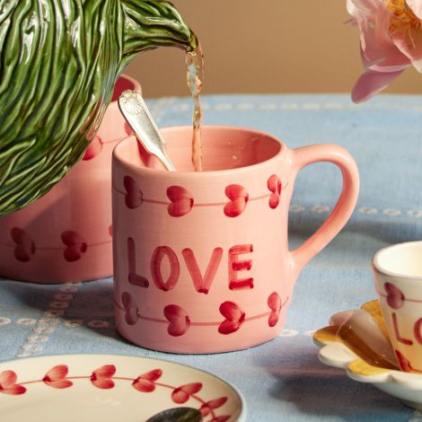 Rice Tasse Keramik handbemalt LOVE 420 ml 