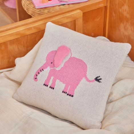 Rice Kissen Elephant mit 3D Details Pink 30x30 