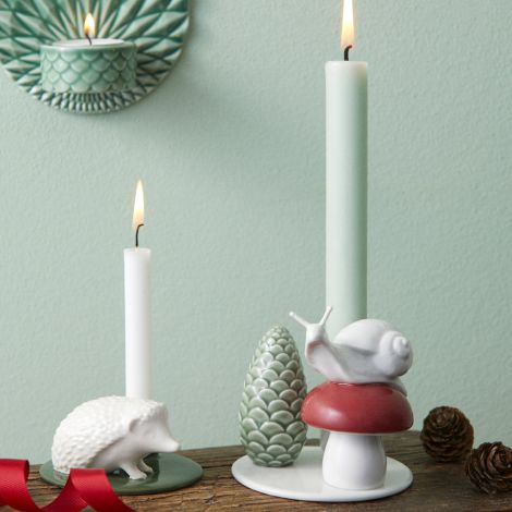 Dottir Nordic Design Kerzenhalter Winter Stories Snail & Mushroom 