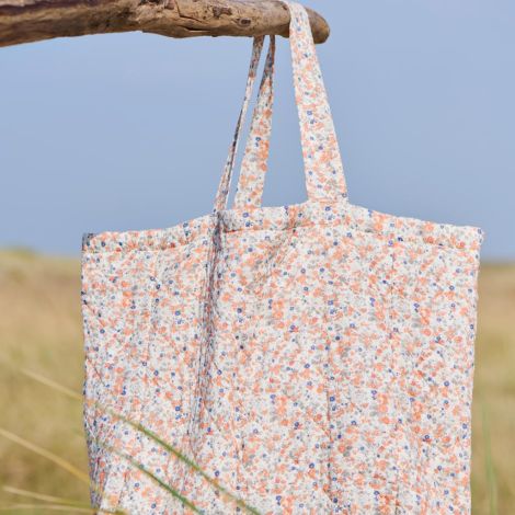 IB LAURSEN Tasche wattiert mit orangen und blauen Blumen 