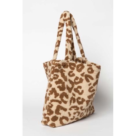 Studio Noos Tasche Ecru Leopard Teddy mom-bag 