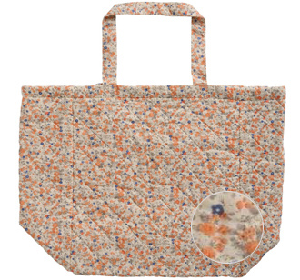 IB LAURSEN Tasche wattiert mit orangen und blauen Blumen