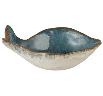 IB LAURSEN Schale Ocean Blue mini fischförmig 10,7 cm