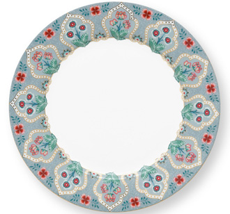 PIP Studio Teller Flower Festival Deco Light Blue 21cm