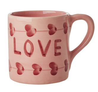 Rice Tasse Keramik handbemalt LOVE 420 ml