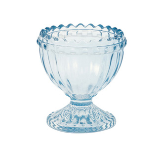 GreenGate Eierbecher Glas Alice pale blue 