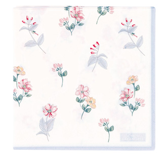 GreenGate Papierserviette Portia white large 20 Stk.