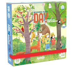 Londji Pocket Puzzle Night&Day in the Forest 100-teilig