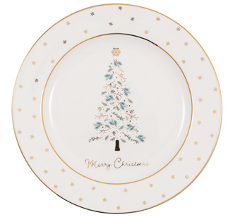 GreenGate Teller Lucie xmas white 20,5 cm