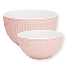 GreenGate Servierschüssel Alice Pale Pink 2er-Set