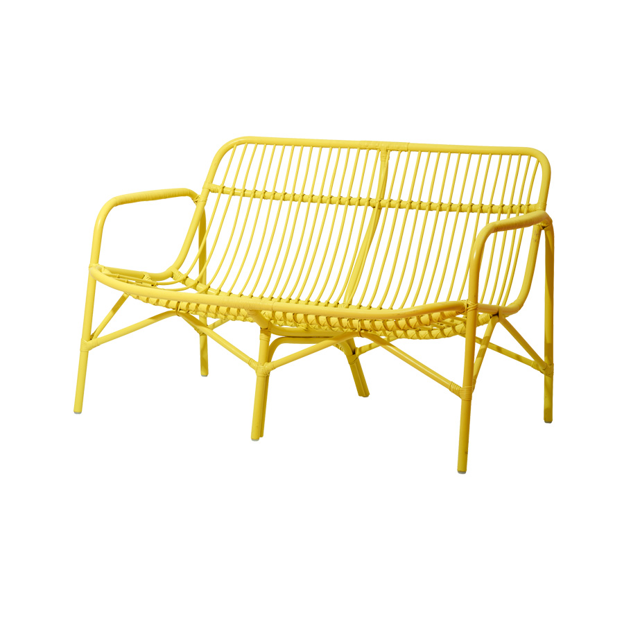 Rice Rattan-Sofa 2-Sitzer Soft Yellow online kaufen | Emil ...